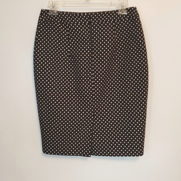 Jacob Black & White Polka-dot Skirt 8 EUC - Picture 2 of 9